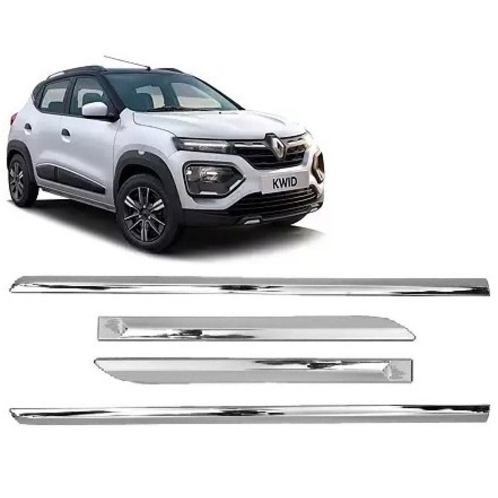 Door Side Beading For Kwid  - Silver 